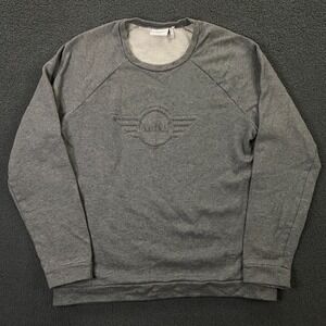 Mini Cooper Sweatshirt Mens XL Embossed Logo Pullover French Terry Fleece
